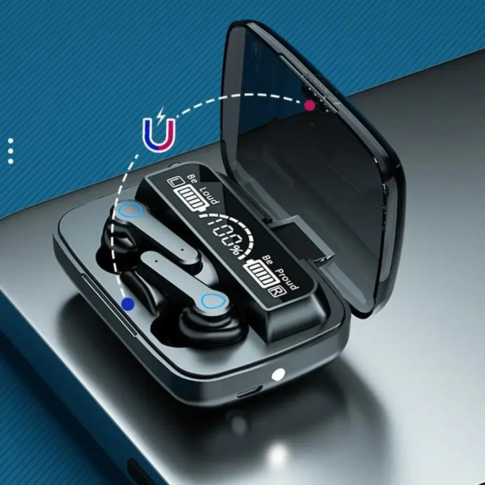 Original M19 Bluetooth Headset Drahtlose In-Ear Sport Intelligente Touch Led Display Spiegel Lager Lade Schatz Kopfhörer