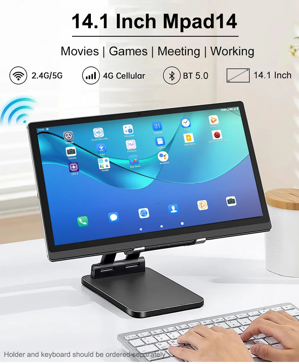Globale Version 14,1 Zoll Tablet PC Großer Bildschirm 1920x1080 Octa Core MT6769 12+256GB Tablet 14 Zoll Android 14 Game Study PAD