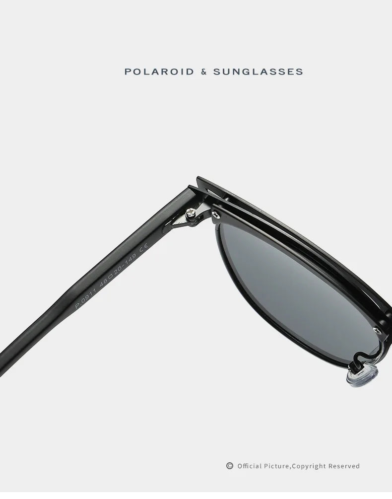 Polarisierende Sonnenbrille Männer Kleine Runde Rahmen Retro Flow Sonnenschutz UV Gläser Sport Outdoor Reise Brillen T248