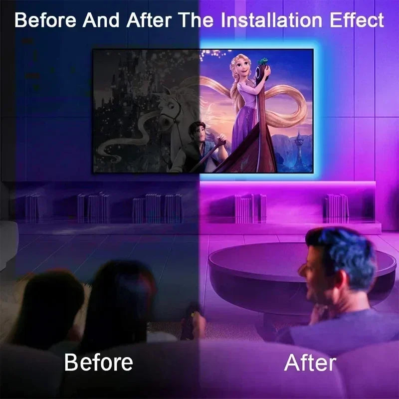 RGB LED Streifen Lichter 5V USB Led Licht Farbwechsel Fernbedienung APP Steuerung Farbwechsel Flexible Lampe Band 1M-30M TV Hintergrundbeleuchtung
