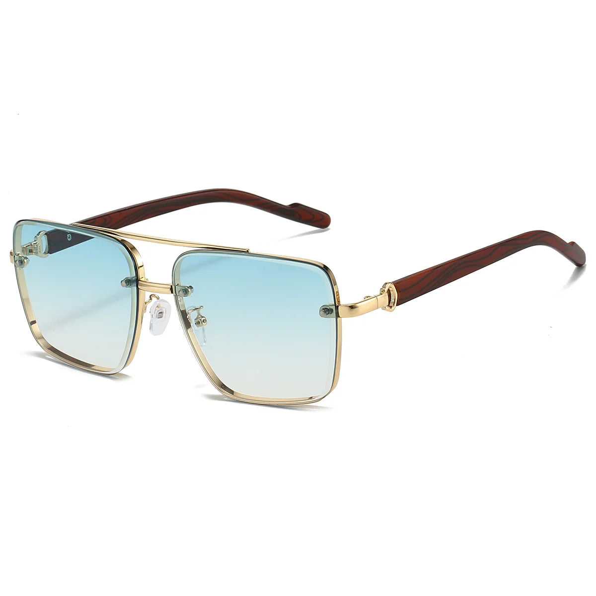 KAMMPT Mode Retro Quadratische Metall Shades frauen Original Marke Design Fahren Sonnenbrille Neue Doppel Brücke Pilot Sonnenbrille