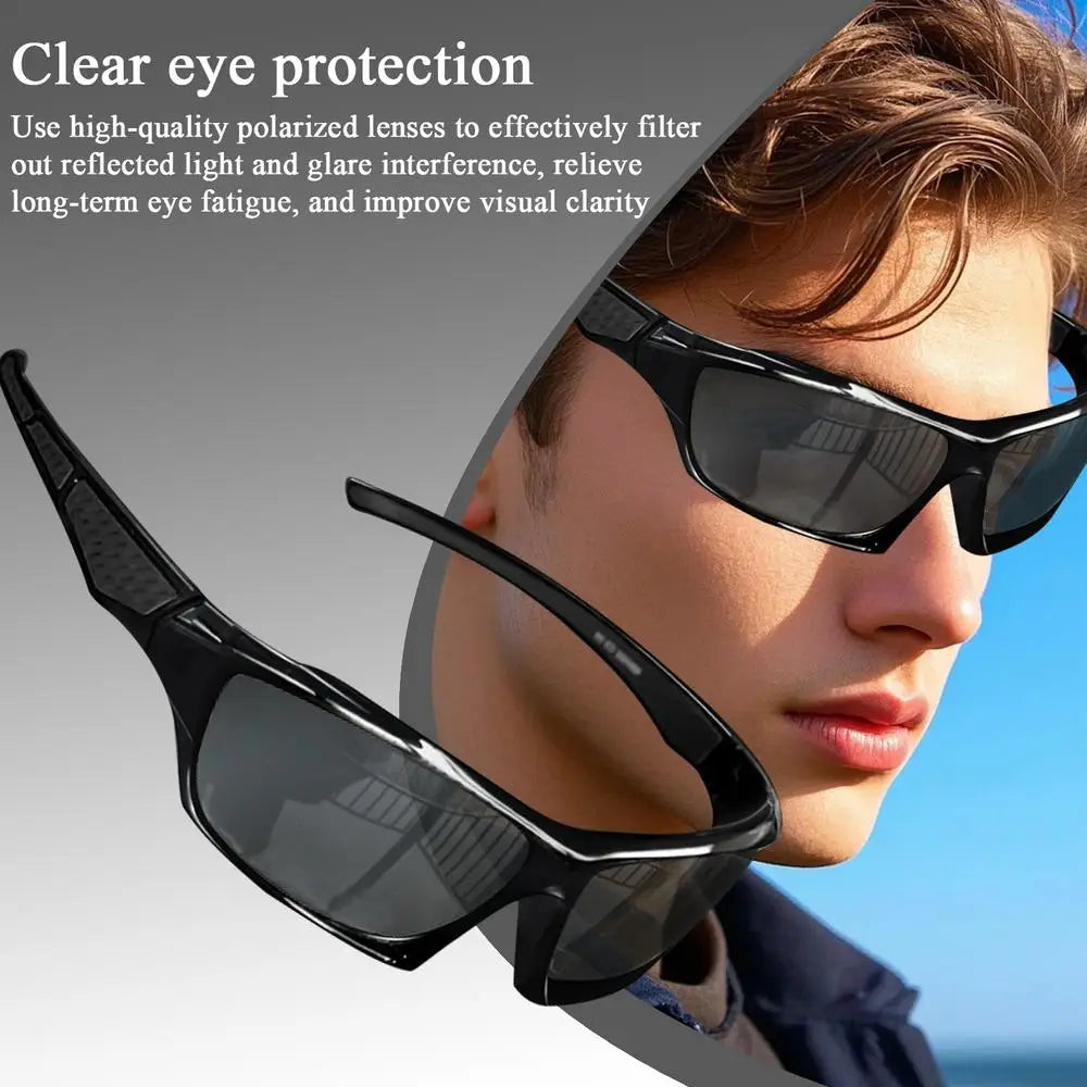 Angel-Sonnenbrille für Herren, UV-Sonnenbrille, polarisierte Brille für Herren, bequeme, leichte Sportbrille zum Fahren