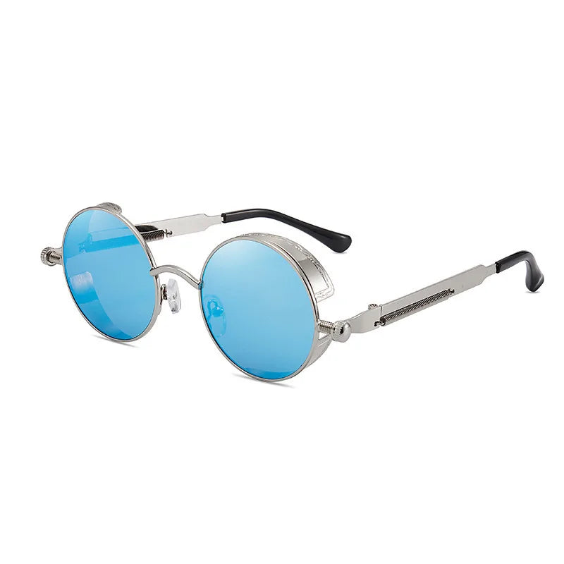 Runde Sonnenbrille Mann Gothic Steampunk Sonnenbrille für Frauen Marke Designer Vintage Mode Metall Shades Brillen Gafas De Sol