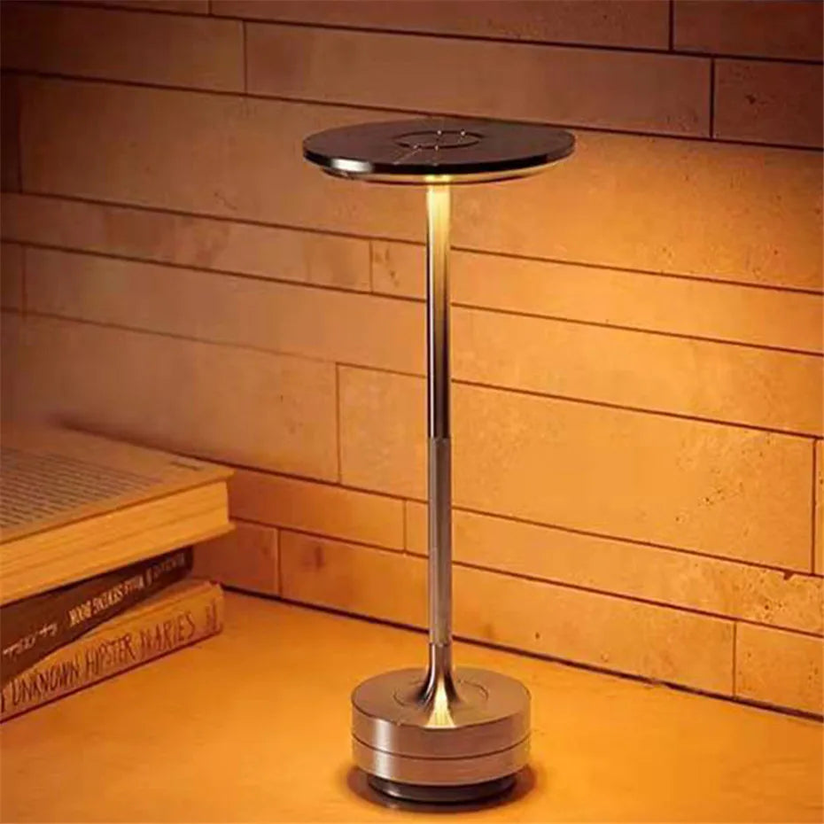 LED Aluminium Legierung Wasserdichte Wiederaufladbare Schreibtisch Lampe Touch Dimmen Metall Tisch Lampen Für Bar Wohnzimmer Lesen Camping Lichter