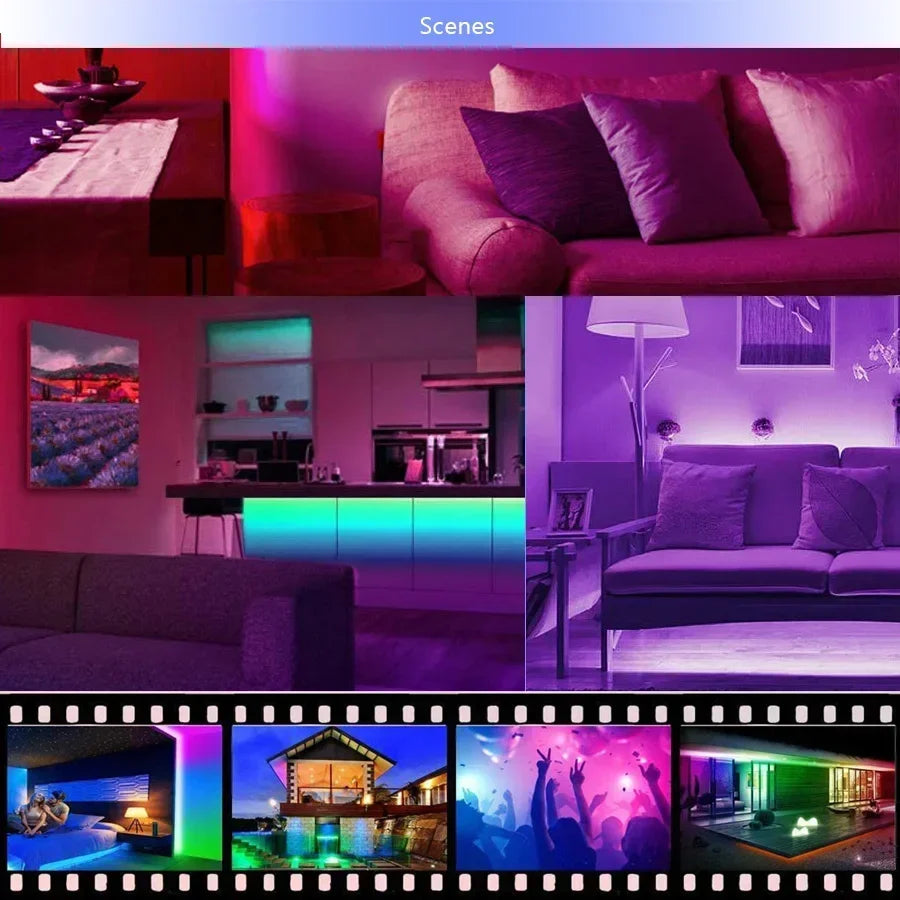 RGB LED Streifen Lichter 5V USB Led Licht Farbwechsel Fernbedienung APP Steuerung Farbwechsel Flexible Lampe Band 1M-30M TV Hintergrundbeleuchtung
