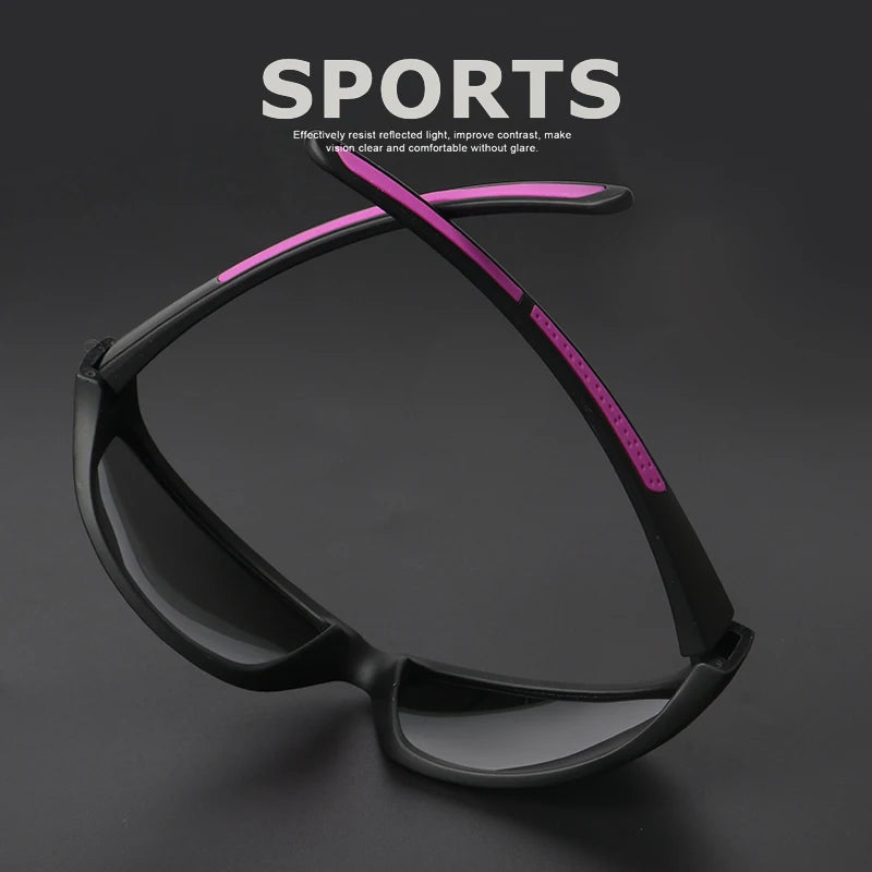 Polarisierte Sport-Sonnenbrille für Männer und Frauen, Laufen, Angeln, TAC-Linse, blendfrei, weiches Silikon, rutschfeste Bügel, Outdoor-Brille, UV