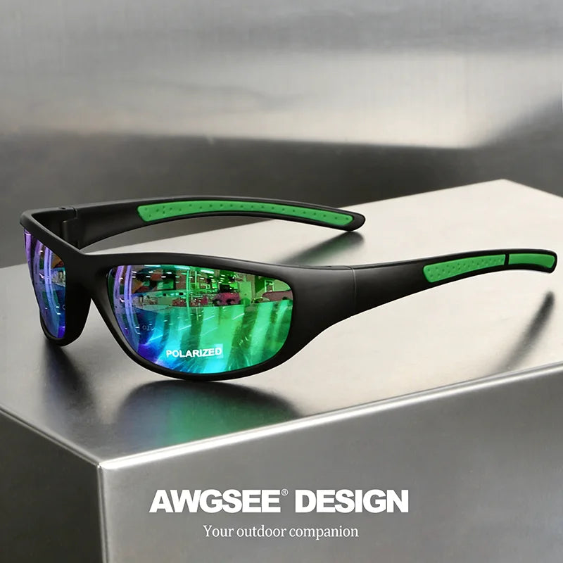 Polarisierte Sport-Sonnenbrille für Männer und Frauen, Laufen, Angeln, TAC-Linse, blendfrei, weiches Silikon, rutschfeste Bügel, Outdoor-Brille, UV