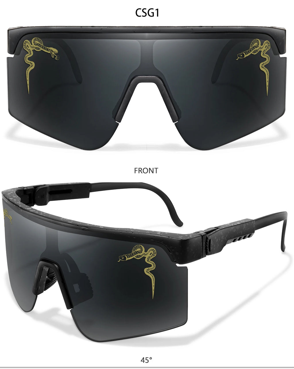 Herren Damen Radsport-Sonnenbrille Große Linse Winddicht UV400 Schutzbrille Outdoor-Sport Laufen Klettern Fahrrad MTB Brille