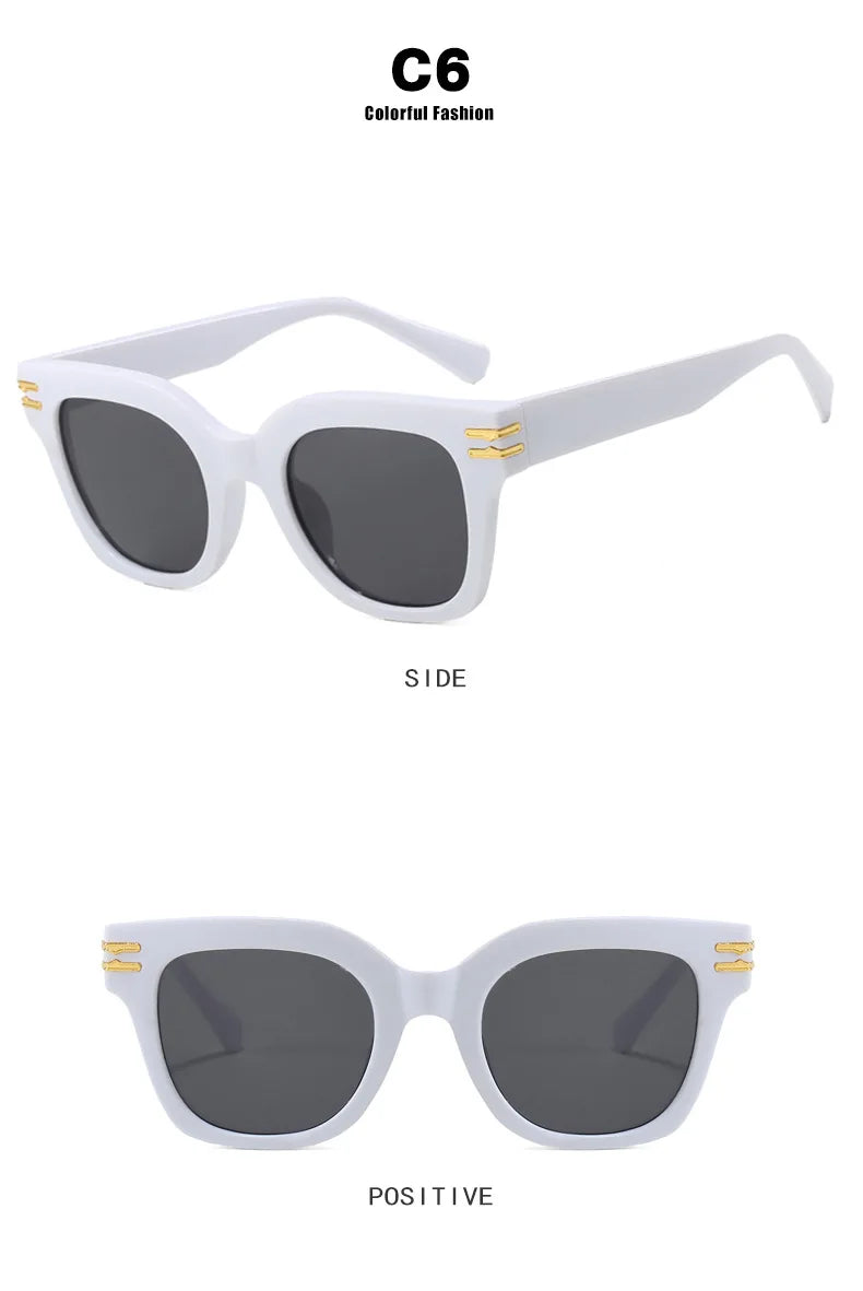 Quadratische, übergroße Sonnenbrille 2025, trendige Premium-UV-blockierende Fahrsonnenbrille für Männer und Frauen, Persönlichkeit, Unisex-Brillenschirme