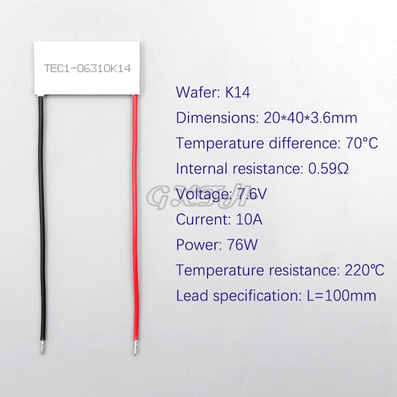 TEC1-06310 Super elektronische kälte film Peltier Seebeck reaktion film ultra-niedrigen temperatur 20*40mm