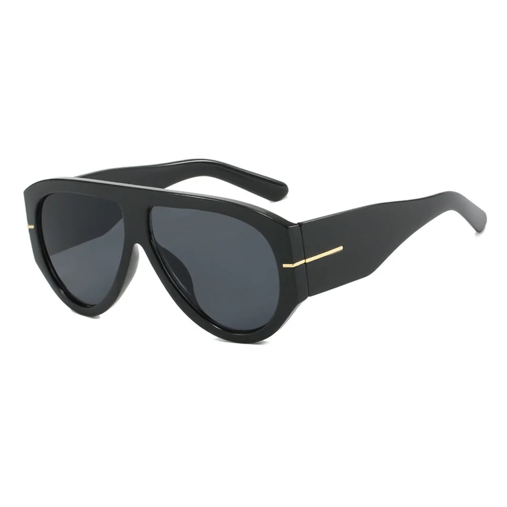 2025 Übergroße Piloten-Sonnenbrille für Damen und Herren UV-Schutz Stilvolle Eyewear Dickrahmige Einzigartige Luxus-Designer-Sonnenbrille