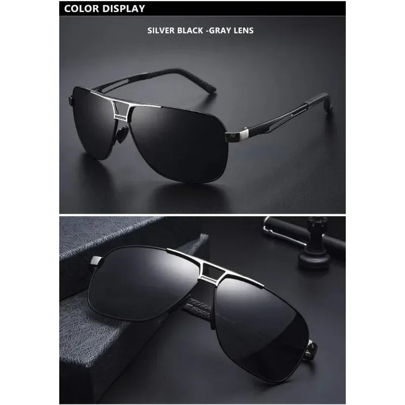 1PC Top Aluminium Magnesium Platz Polarisierte Photochrome Sonnenbrille Männer Sonnenbrille Sicherheit Fahren Oculos De Sol Masculino