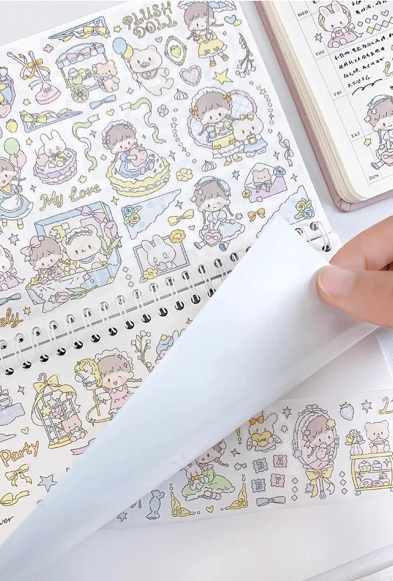 ZZOTON's Daily Wear, Washi Pet Tape, gestanzter Aufkleber, Rollenpapiermaterial