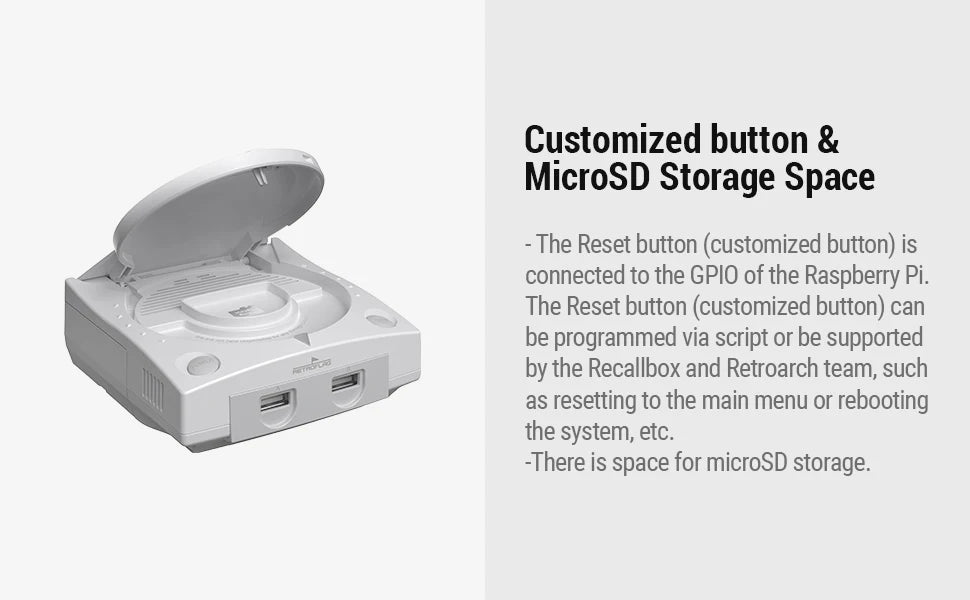 RetroFlag Dream Case für Raspberry Pi5, SD-Kartensteckplatz, USB, LAN und verbesserte HDMI-Anschlüsse, verbessertes Kühlsystem und anpassbar