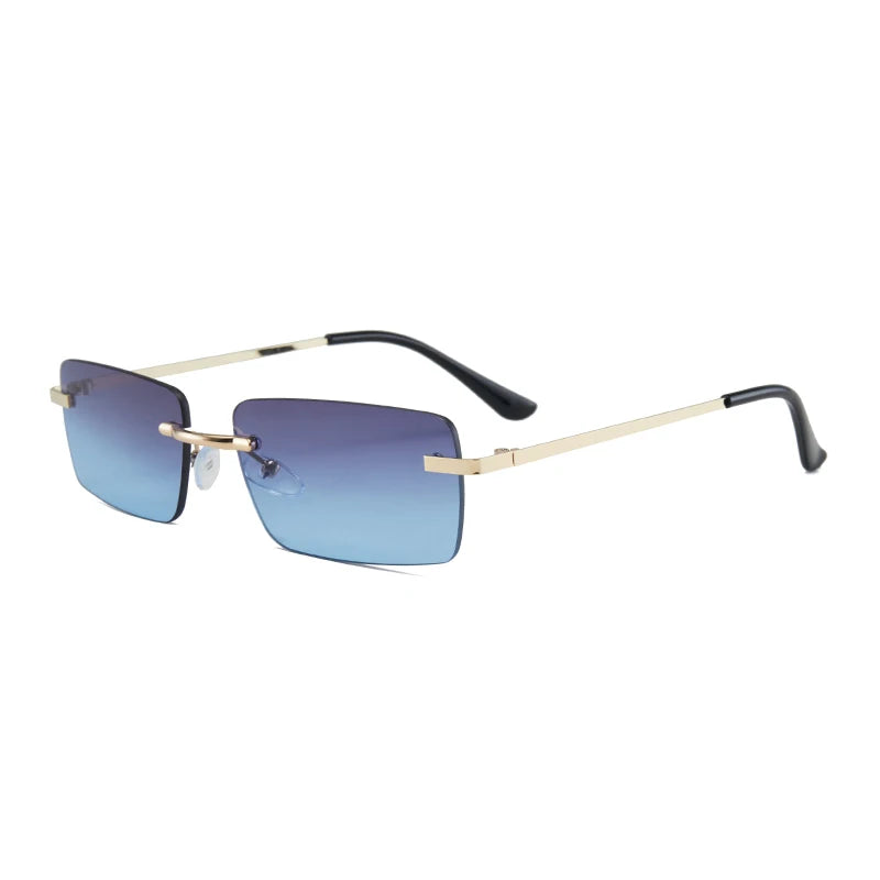 1 Stück Herrenmode-Brille, neu, Metall, rahmenlos, elegant, Retro, vielseitig, trendig, geeignet für den täglichen Gebrauch, Urlaub, Outdoor, Sonnenschutz