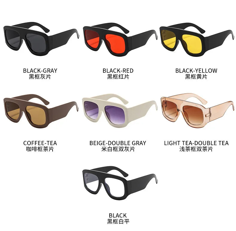 Übergroße quadratische Sonnenbrille für Männer und Frauen, 2025, neueste Mode, trendige INS-Partybrille, Unisex, stilvolles Accessoire, Freundschaftsgeschenke