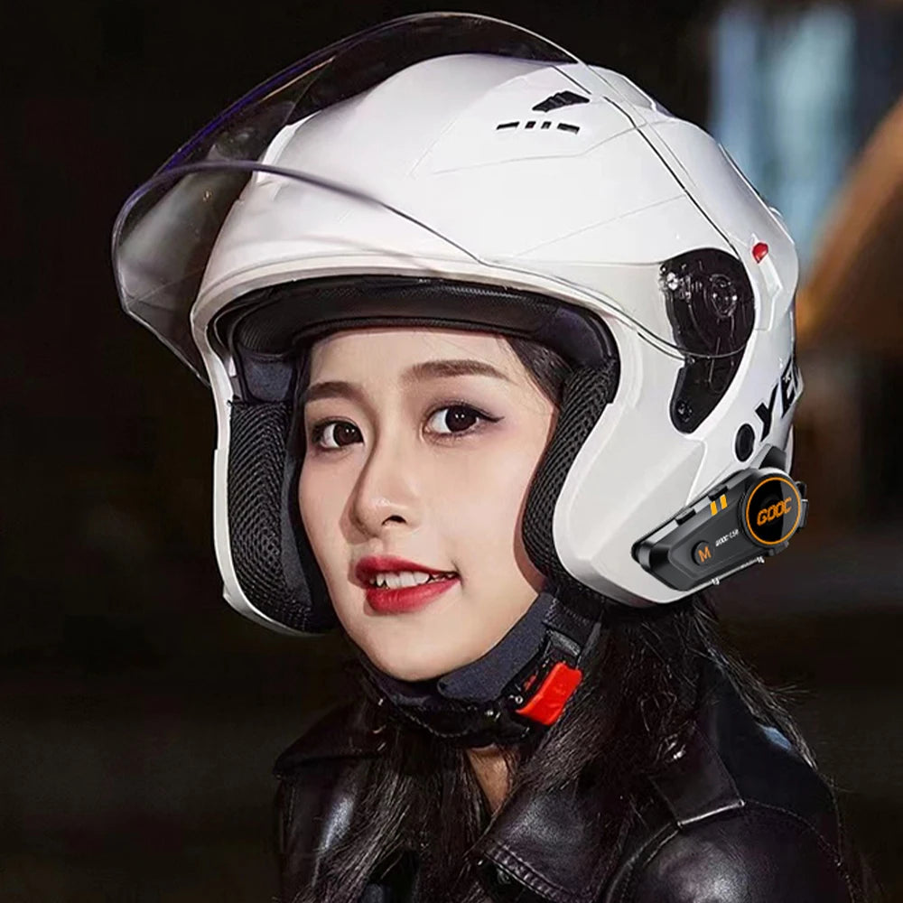 Bluetooth 5,3 Helm Headset Drahtlose Freisprecheinrichtung Telefon Kit Motorrad Wasserdichte Kopfhörer MP3 Musik Player Lautsprecher für Moto