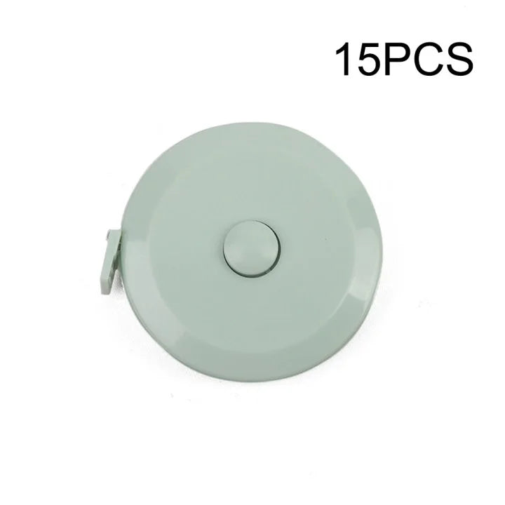 1PC/15PCS 1,5 m Kleines Maßband Tragbare Student Weiches Leder Drei Messung Kleidung Automatische Recycling