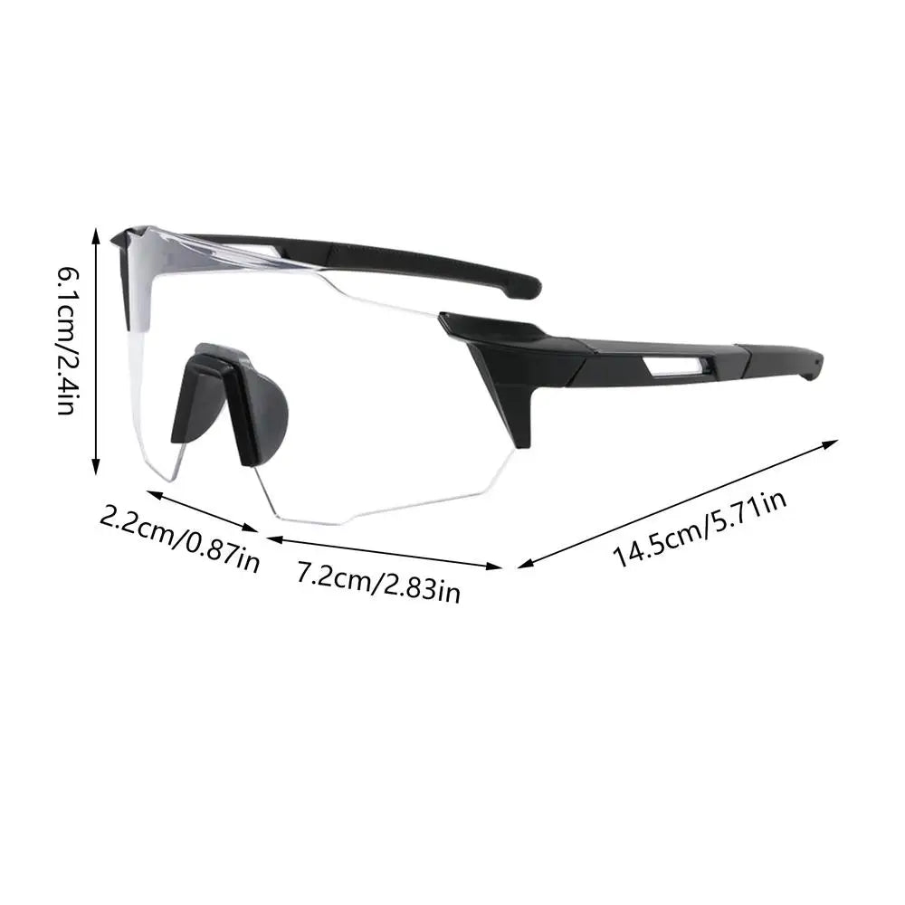 Photochrome Sonnenbrille Polarisierte Fahrradbrille Sportsonnenbrille UV400-Schutz Sportbrille Klare Fahrbrille für