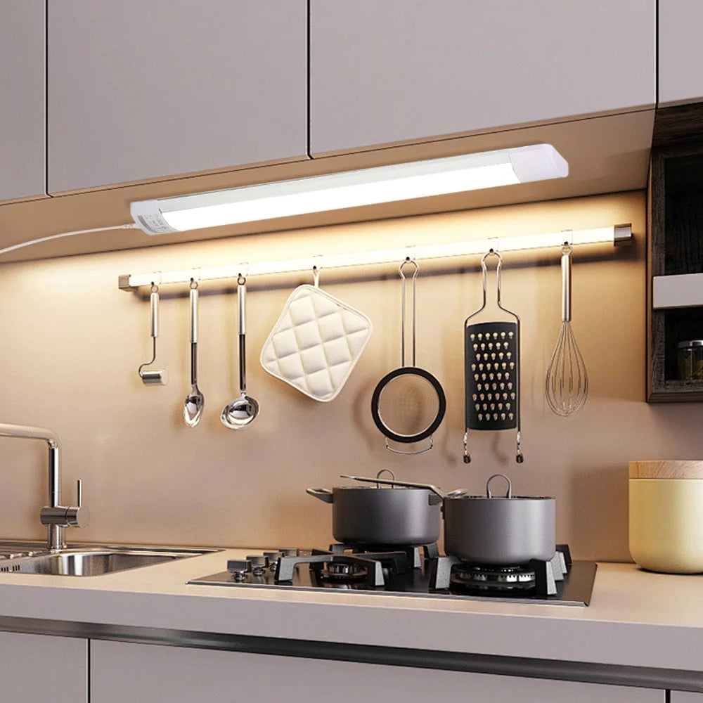 Fernbedienung LED Schrank Lampen Dimmbare Küche Schrank Lampe LED Anschließbare Rohr Licht Bar Für Home Schlafzimmer Kleiderschrank Beleuchtung
