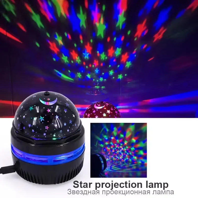 LED Sternenhimmel Nachtlichter USB Projektor Lampe Magic Ball Mond Stern Weihnachtsbeleuchtung Home Room Atmosphäre Dekorationen