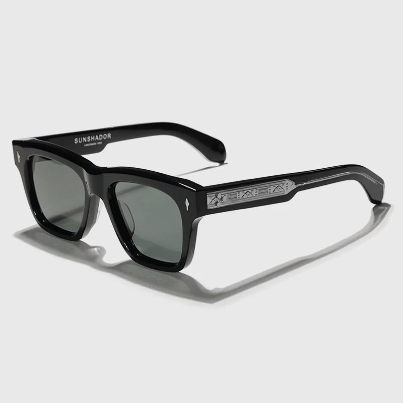Sonnenbrille für Männer und Frauen, hochwertige handgefertigte quadratische Acetat-CASH-Luxusmarke, Designer, Outdoor-Sport, UV400, trendige Sonnenbrille