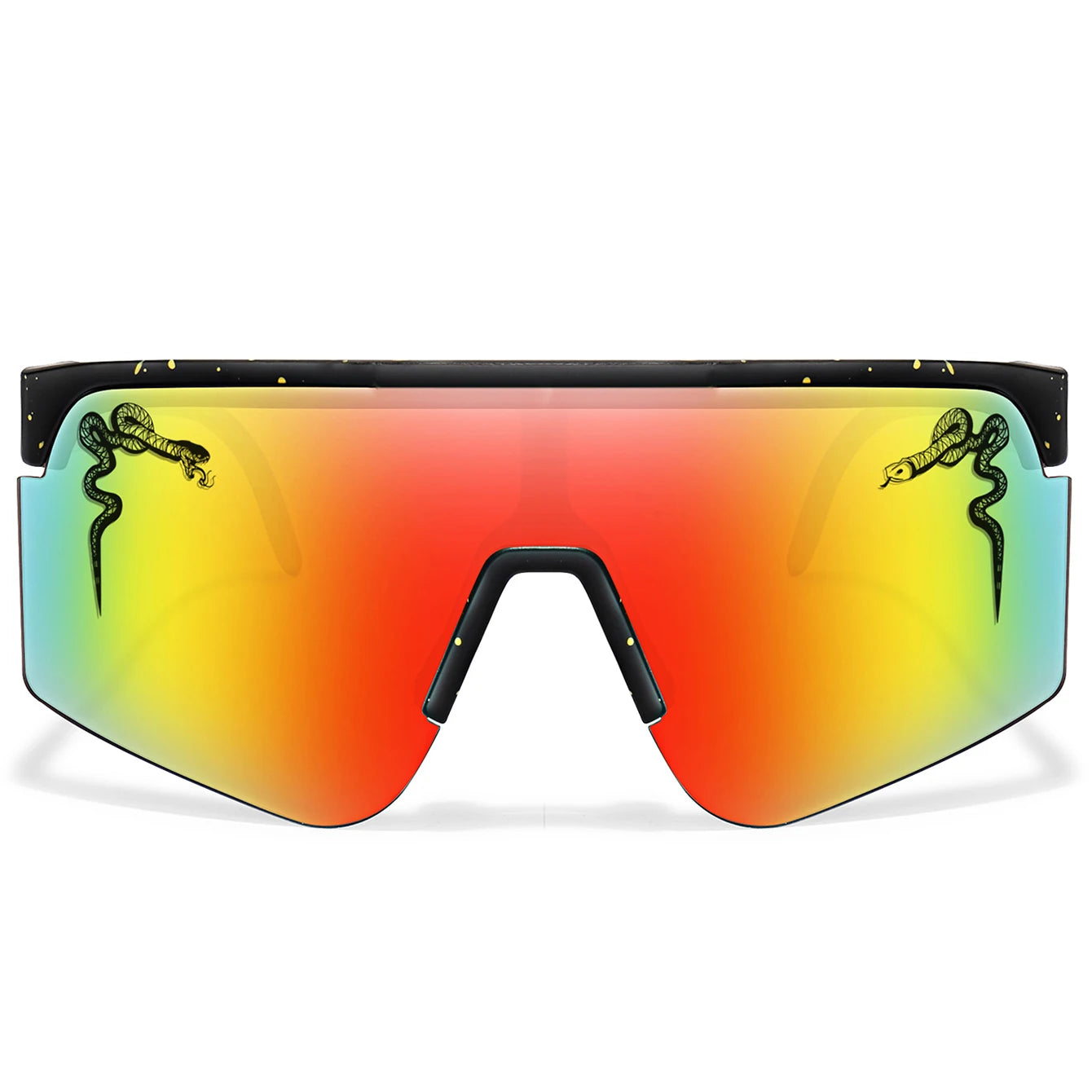 Herren Damen Radsport-Sonnenbrille Große Linse Winddicht UV400 Schutzbrille Outdoor-Sport Laufen Klettern Fahrrad MTB Brille