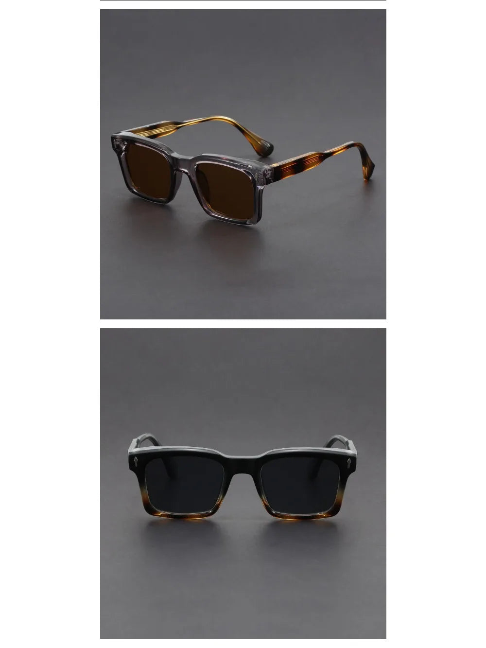 Sonnenbrille Mann Polarisierte Sonnenbrille Frau Luxus Marke Vintage Acetat Rahmen Grün Fahrer Brille