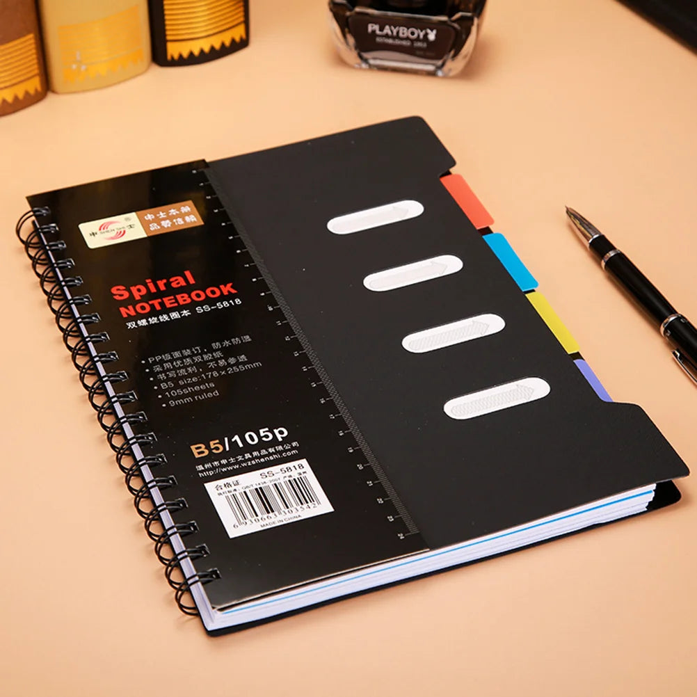 Spirale Notebooks Bunte Notebook Notebooks Schule Binder Notebook A5 Bindemittel Teiler Notizen Tragbare Notizblock Memo Notebook