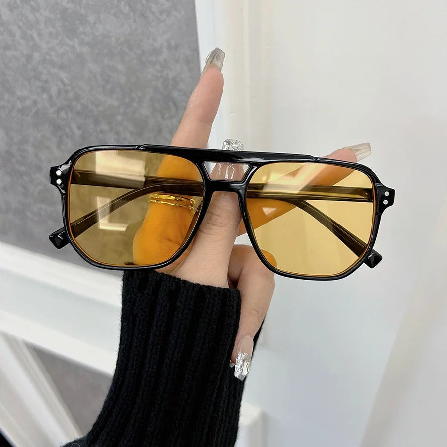 Elegante Quadratische Sonnenbrille Frauen Männer Casual Sonnenbrille Weiblich Männlich Mode Spiegel Vintage Im Freien Shades Oculos De Sol