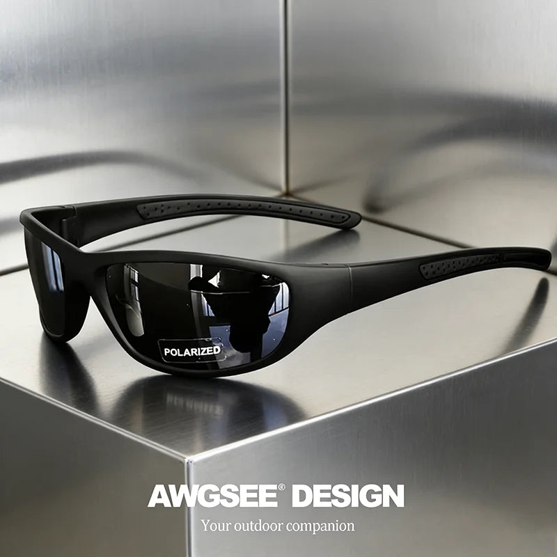 Polarisierte Sport-Sonnenbrille für Männer und Frauen, Laufen, Angeln, TAC-Linse, blendfrei, weiches Silikon, rutschfeste Bügel, Outdoor-Brille, UV