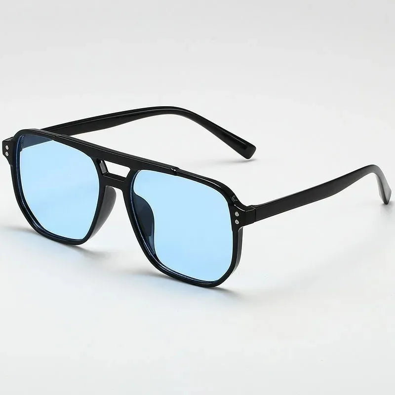 Vintage Männer Frauen Große Sonnenbrille Männer Platz Shades Unisex Sonnenbrille Schwarz Objektiv Männlich Weiblich Sonnenbrille UV400 Gläser