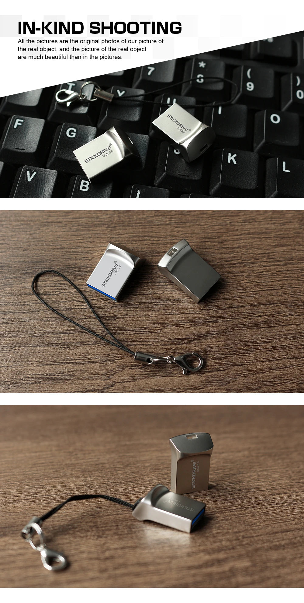 Hochgeschwindigkeits-Mini-USB3.0-Flash-Laufwerk, 16 GB, 32 GB, 64 GB, 128 GB, 256 GB, Metall-Stick, wasserdichter USB 3.0-Festplatten-Speicherstick