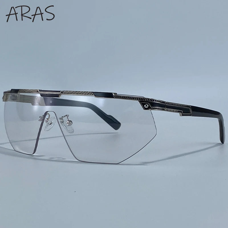 Übergroße Sport-Wrap-Around-Sonnenbrille für Damen 2026 – Luxusmarke Steampunk Shield Goggle Mask Sonnenbrille für Damen UV400 Schutz