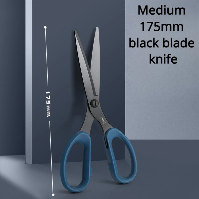 Deli 210/175mm Schwarz Edelstahl Schere Business Büro Schreibwaren Hause Schneider Schere Küche Messer Cutter Schneiden Werkzeug