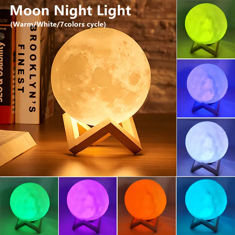 Buchlicht LED Mondlicht Galaxie Licht, Mond Nachtlicht, Mädchen, Junge, Kindergeburtstagsgeschenk, Schlafzimmerdekoration Innenbeleuchtung