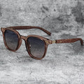 Trendige Retro-Sonnenbrille mit Holzmaserung – polarisierter UV-Schutz für Männer und Frauen, perfekt für Radfahren und Straßenfotografie im Freien