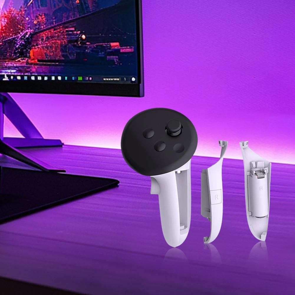 VR-Controller-Akku für Meta Quest 3S/Quest 3, wiederaufladbare Batterieabdeckung, rechts und links, Ladegriffe, Abdeckung, Zubehör