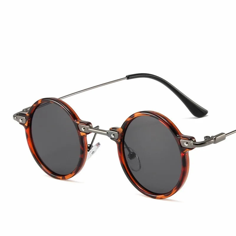 Runde Sonnenbrille für Männer Frauen Retro Steampunk Sonnenbrille männlich weiblich Marke Designer Metallrahmen Brillen Sonnenbrillen oculos de sol