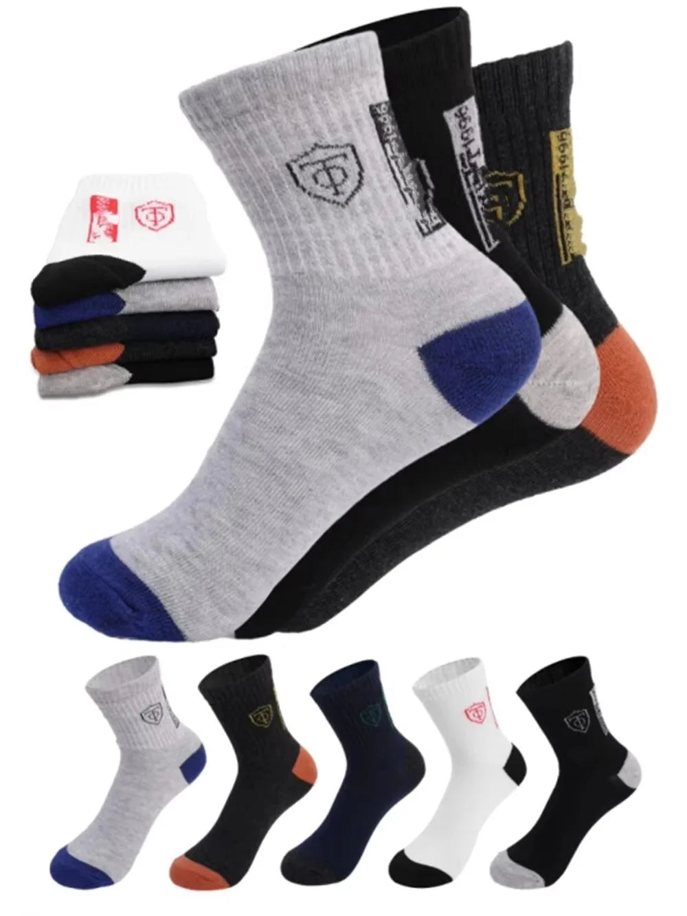 5Pairs Atmungsaktive Baumwolle Sport Strümpfe Männer Bambus Faser Herbst und Winter Männer Socken Schweiß Absorption Deodorant Business Sox