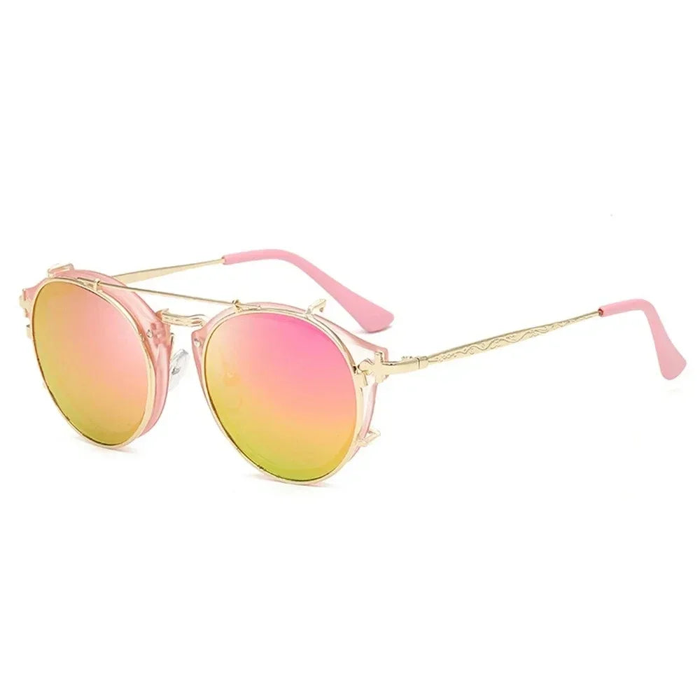 Klassische Gothic Steampunk Sonnenbrille Sonnenbrille Männer Frauen Marke Designer Vintage Runde Brille Mode Fahren Goggle UV400