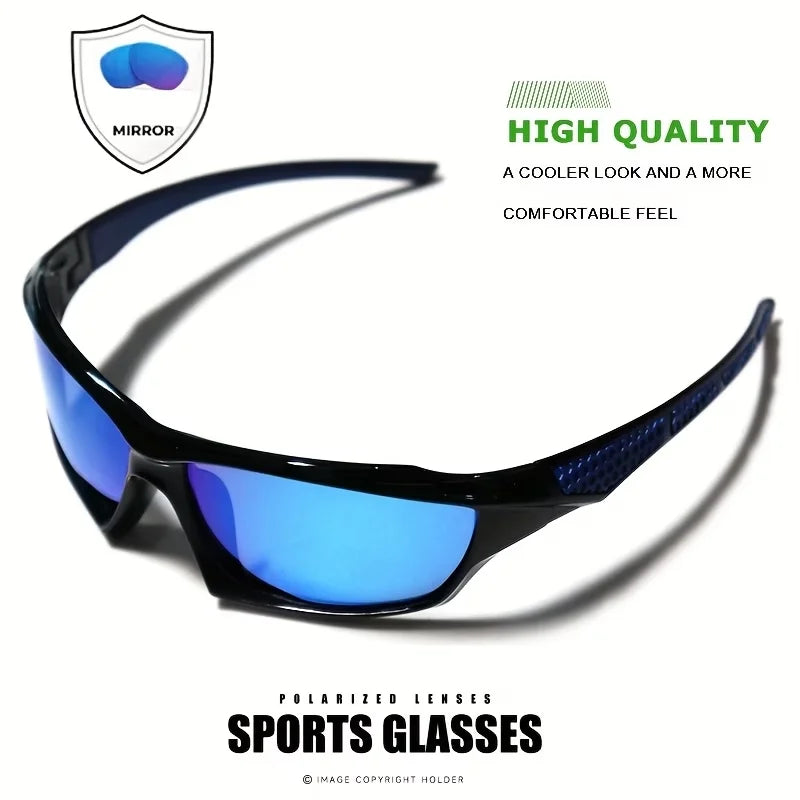 1/3 Stück Sportsonnenbrille für Herren, Leichte Nachtsichtbrille, Fahrrad-, Fahr- und Angelbrille, Modische Verspiegelte Sonnenbrille