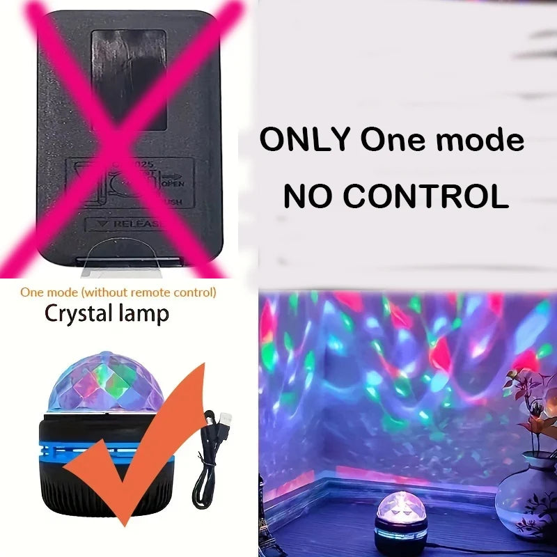 1 Stück Sternprojektor, Galaxie-Projektor, Wasser-Ozeanwellen-Projektor für Schlafzimmer, Nachtlicht, Raumdekoration mit 7-Farben-Muster