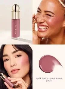 Rare Beauty Neuer exquisiter glänzender Lipgloss, glänzendes flüssiges Pulver, Bluesher Sun Kissed Cheeks und wässrige Lippen, Lippenstift-Kosmetik