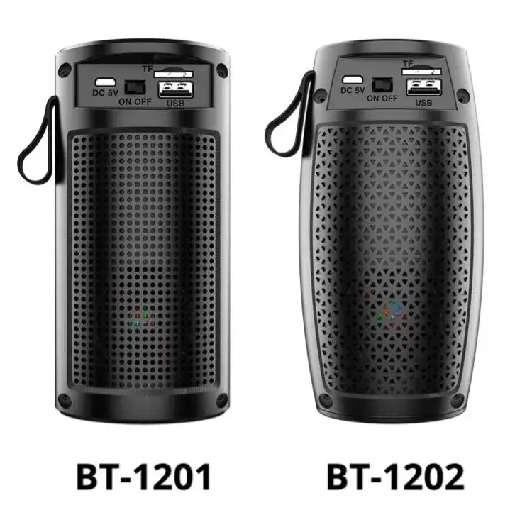 Lanfy #   BT-1202 Tragbarer Bluetooth-Lautsprecher mit bunter 360-LED-Lichtshow