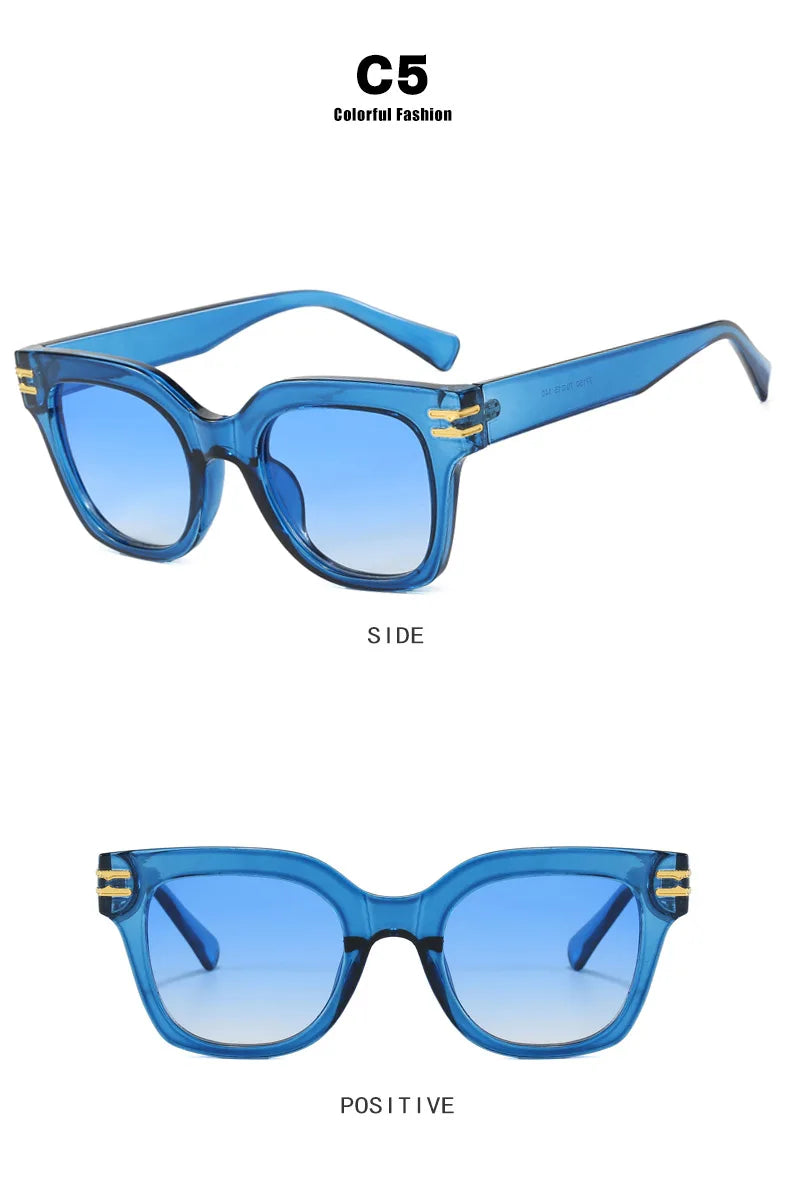 Quadratische, übergroße Sonnenbrille 2025, trendige Premium-UV-blockierende Fahrsonnenbrille für Männer und Frauen, Persönlichkeit, Unisex-Brillenschirme