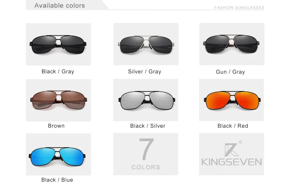 KINGSEVEN Polarisierte Aluminium Sonnenbrille Männer UV400 HD Objektiv Pilot Augenschutz Photochrome Gläser Frauen Nachtsicht Brillen