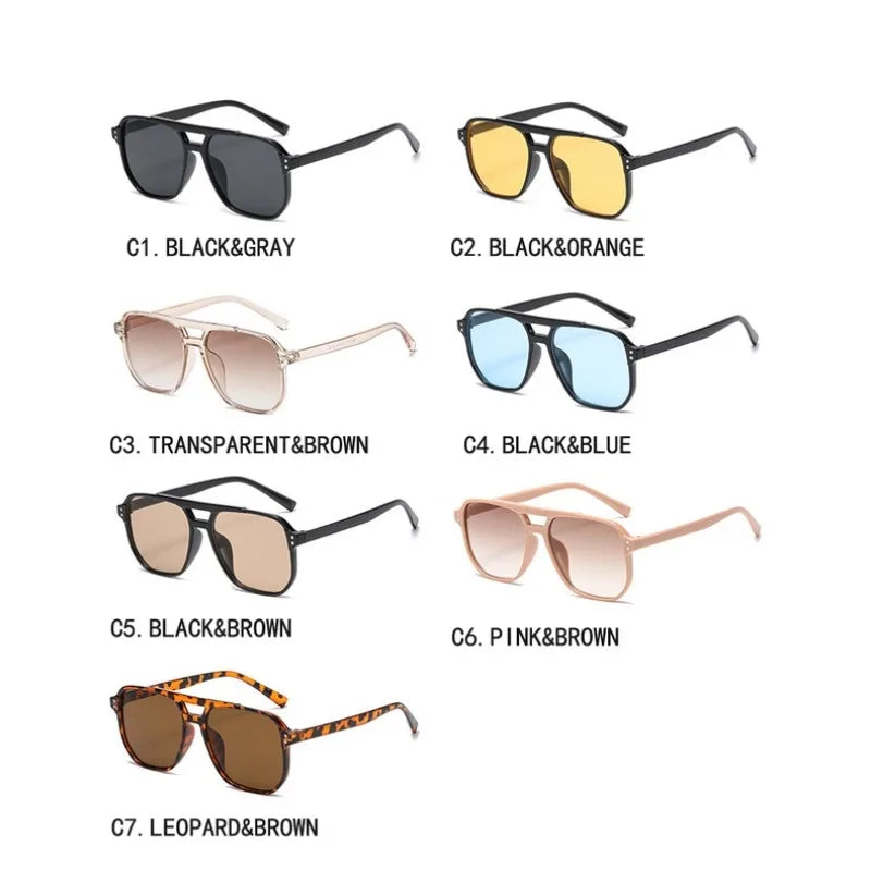 Vintage Übergroße Gelbe Linse Quadratische Sonnenbrille Für Frauen Luxus Marke Getönte Sonnenbrille Weibliche Retro Shades Sommer Punkte