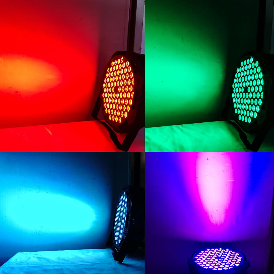 Neue 80 W Upgrade 54 Par Licht LED Bühne Party Lichter flache Par Strobe Dmx512 Steuerung RGB 3In1 Farben für DJ Disco Hochzeit Weihnachten