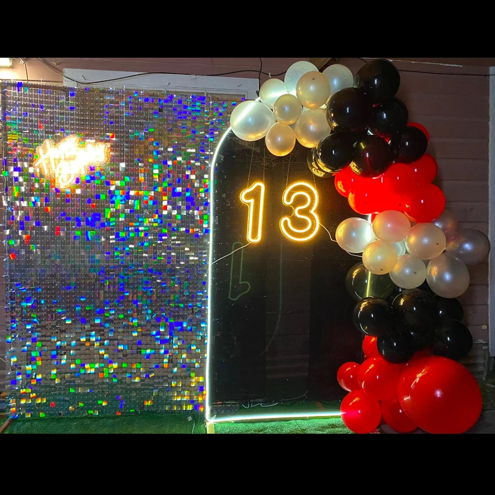 LED-Leuchtreklame mit warmen Farbzahlen, Geburtstags-Acryl-Lichter von 0 bis 9, mit Schalter für Hochzeit, Party, Business, Schönheitssalon, Wanddekoration
